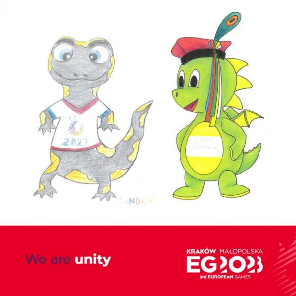 „Krakusek” the Dragon and „Sandra” the Salamander selected as European Games Kraków-Małopolska 2023 mascots