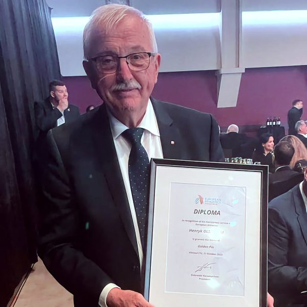 Prezes PZLA Henryk Olszewski uhonorowany przez European Athletics